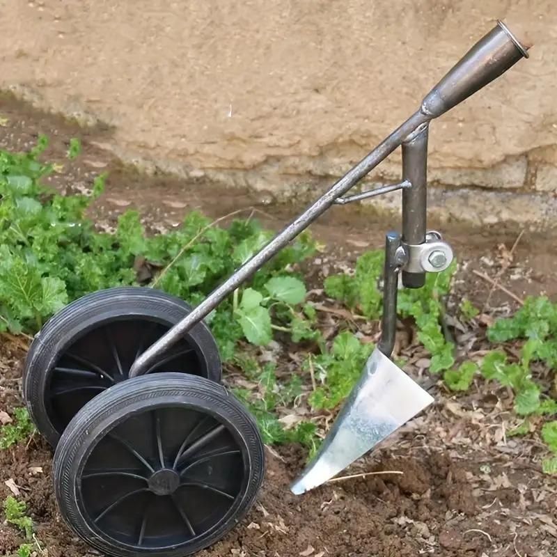 Garden Tool Supporter with Double Wheels & Triangle Shovel
